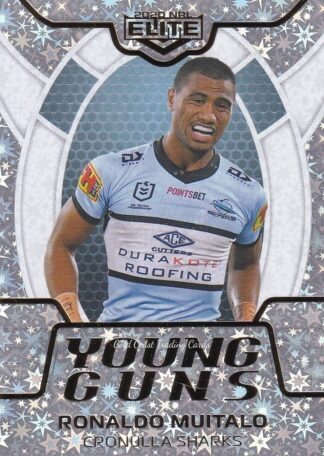 2020 NRL Elite Young Guns Parallel - YGP08 Ronaldo Muitalo Cronulla Sharks