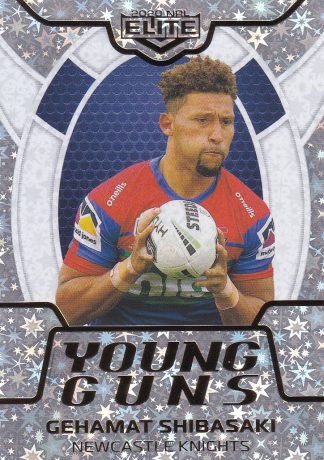 2020 NRL Elite Young Guns Parallel - YGP15 Gehamat Shibasaki Newcastle Knights