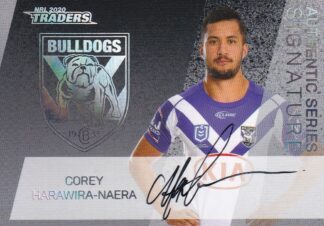 2020 NRL Traders Authentics Signature Series - AS03 Corey Harawira-Naera Canterbury Bulldogs