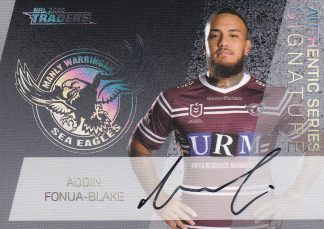 2020 NRL Traders Authentics Signature Series  - AS06 Addin Fonua-Blake Manly Sea Eagles