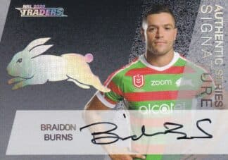 2020 NRL Traders Authentics Signature Series - AS12 Braidon Burns South Sydney Rabbitohs