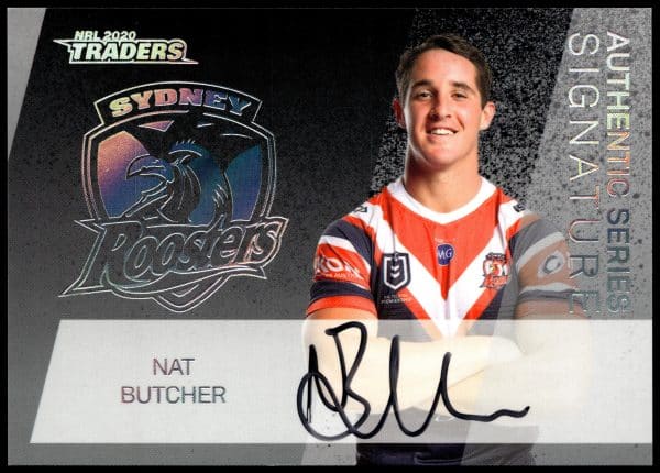 2020 NRL Traders Authentics Signature Series  - AS14 Nat Butcher Sydney Roosters
