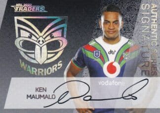 2020 NRL Traders Authentics Signature Series - AS15 Ken Maumalo Warriors