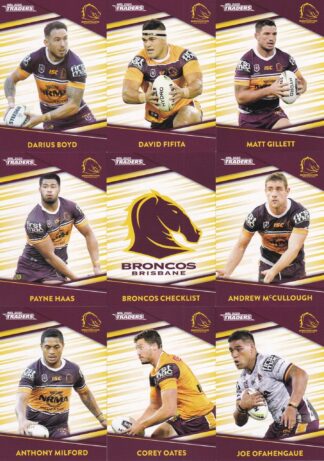 2020 NRL Traders Base Team Set - Brisbane Broncos