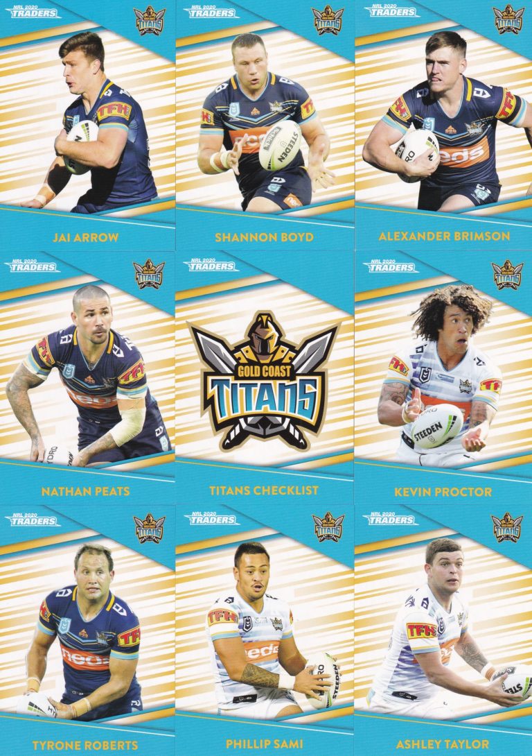 2020 NRL Traders Base Team Set - Gold Coast Titans