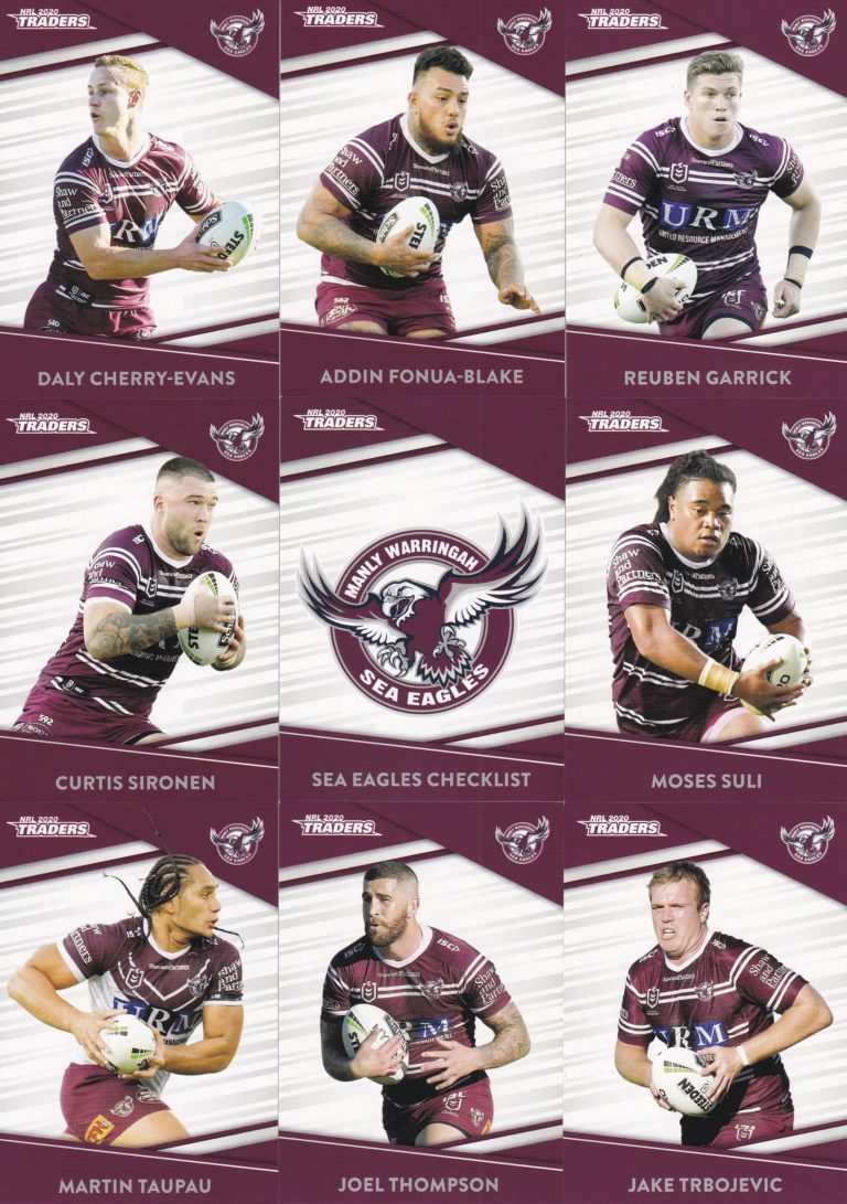 2020 NRL Traders Base Team Set - Manly Sea Eagles