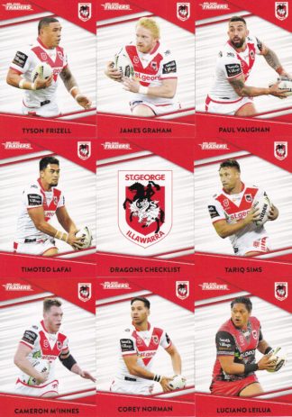 2020 NRL Traders Base Team Set - St George Dragons