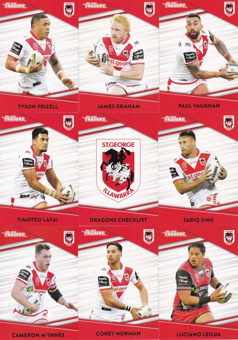 2020 NRL Traders Base Team Set - St George Dragons