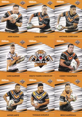 2020 NRL Traders Base Team Set - Wests Tigers