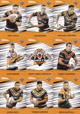2020 NRL Traders Base Team Set - Wests Tigers