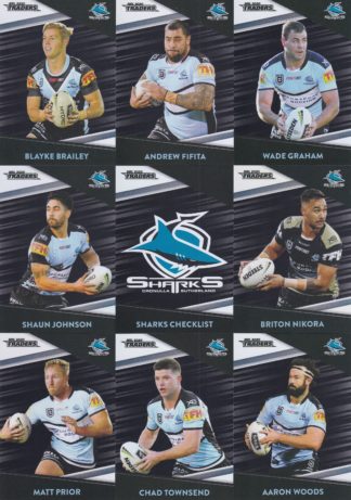 2020 NRL Traders Platinum Parallel Team Set - Cronulla Sharks
