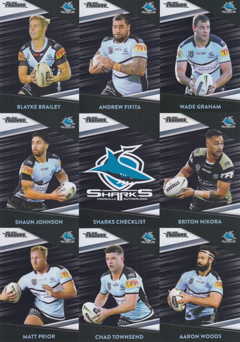 2020 NRL Traders Platinum Parallel Team Set - Cronulla Sharks