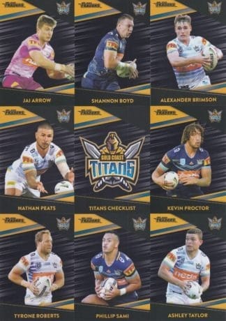 2020 NRL Traders Platinum Parallel Team Set - Gold Coast Titans