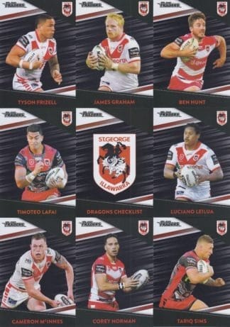 2020 NRL Traders Platinum Parallel Team Set - St George Dragons