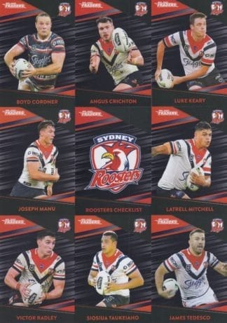 2020 NRL Traders Platinum Parallel Team Set - Sydney Roosters