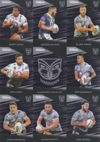 2020 NRL Traders Platinum Parallel Team Set - Warriors