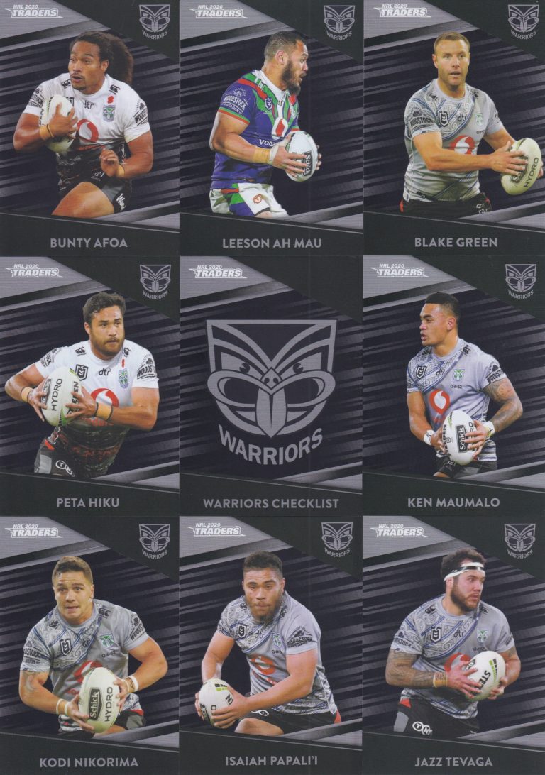 2020 NRL Traders Platinum Parallel Team Set - Warriors