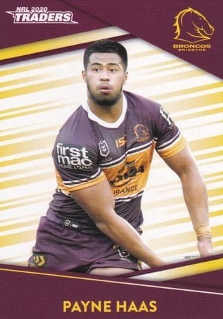 2020 NRL Traders Common Card - Base 005 Payne Haas Brisbane Broncos