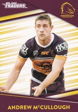 2020 NRL Traders Common Card - Base 006 Andrew McCullough Brisbane Broncos