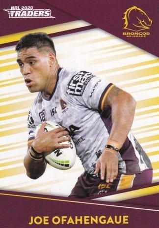2020 NRL Traders Common Card - Base 009 Joe Ofahengaue Brisbane Broncos