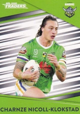 2020 NRL Traders Common Card - Base 016 Charnze Nicoll-Klokstad Canberra Raiders