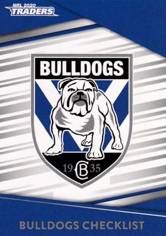 2020 NRL Traders Common Card - Base 021 Checklist Canterbury Bulldogs