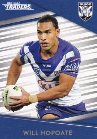 2020 NRL Traders Common Card - Base 025 Will Hopoate Canterbury Bulldogs