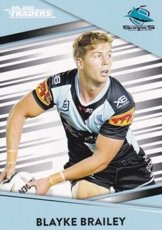 2020 NRL Traders Common Card - Base 032 Blayke Brailey Cronulla Sharks