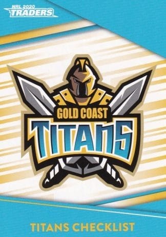 2020 NRL Traders Common Card - Base 041 Checklist Gold Coast Titans