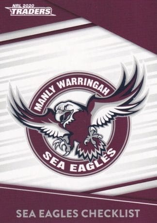 2020 NRL Traders Common Card - Base 051 Checklist Manly Sea Eagles