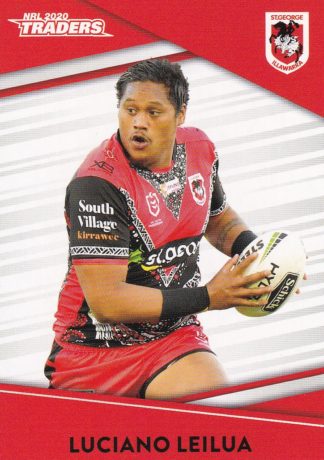 2020 NRL Traders Common Card - Base 126 Luciano Leilua St George Dragons