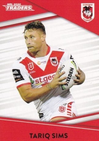 2020 NRL Traders Common Card - Base 129 Tariq Sims St George Dragons