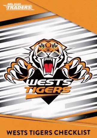 2020 NRL Traders Common Card - Base 151 Checklist West Tigers