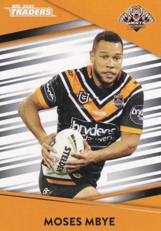 2020 NRL Traders Common Card - Base 157 Moses Mbye West Tigers