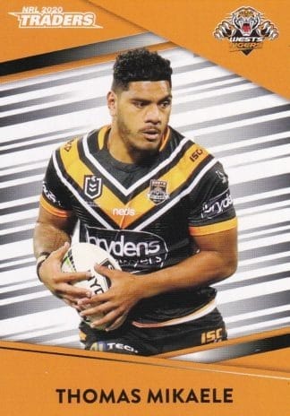 2020 NRL Traders Common Card - Base 158 Thomas Mikaele West Tigers