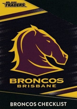 2020 NRL Traders Platinum Parallels - PS001 Checklist Brisbane Broncos