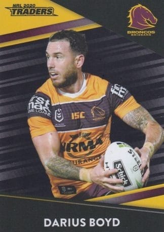 2020 NRL Traders Platinum Parallels - PS002 Darius Boyd Brisbane Broncos