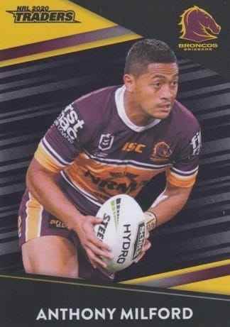 2020 NRL Traders Platinum Parallels - PS007 Anthony Milford Brisbane Broncos
