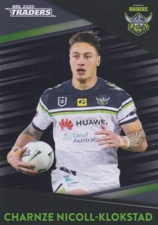 2020 NRL Traders Platinum Parallels - PS016 Charnze Nicoll-Klokstad Canberra Raiders
