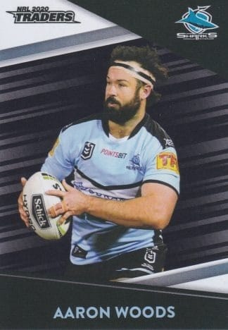 2020 NRL Traders Platinum Parallels - PS039 Aaron Woods Cronulla Sharks