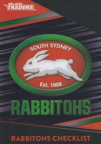 2020 NRL Traders Platinum Parallels - PS111 Checklist South Sydney Rabbitohs