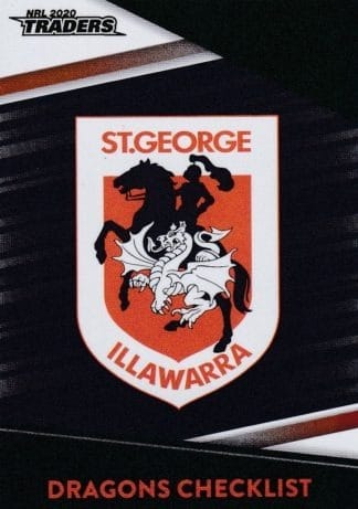 2020 NRL Traders Platinum Parallels - PS121 Checklist St George Dragons