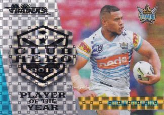 2020 NRL Traders Club Hero Parallel - CHP09 Moeaki Fotuaika Gold Coast Titans