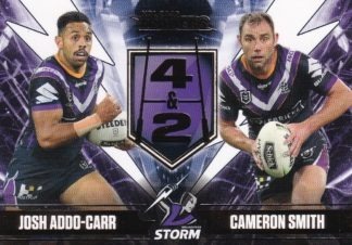 2020 NRL Traders Four & Two - FT4 Josh Addo-Carr & Cameron Smith Melbourne Storm