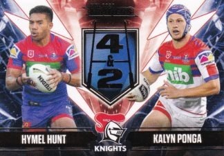 2020 NRL Traders Four & Two - FT5 Hymel Hunt & Kalyn Ponga Newcastle Knights
