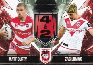 2020 NRL Traders Four & Two - FT7 Matt Dufty & Zac Lomax St George Dragons