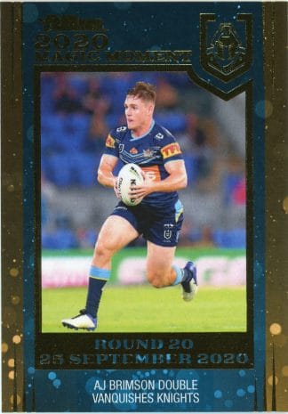 2020 NRL Traders Magic Moment - GPP05 AJ Brimson Gold Coast Titans