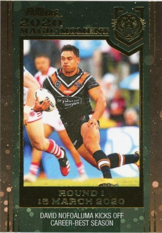 2020 NRL Traders Magic Moment - GPP16 David Nofoaluma Wests Tigers