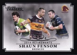 2020 NRL Traders Retirement Parallel - RP01 Shaun Fensom Brisbane Broncos