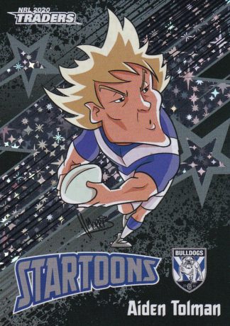 2020 NRL Traders Startoon Black - STB03 Aiden Tolman Canterbury Bulldogs